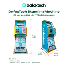 Load image into Gallery viewer, DafoxTech Kiosk w/ TP70 Bill Acceptor - Wood Body (Standee Version)