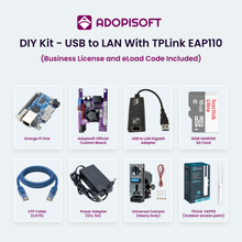 Load image into Gallery viewer, Piso Wifi DIY Kit, USB to LAN w/ TP-Link Eap110 (OPI Board)