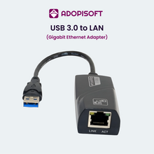 Load image into Gallery viewer, ADOPISOFT | USB 3.0 to LAN Gigabit Ethernet Adapter
