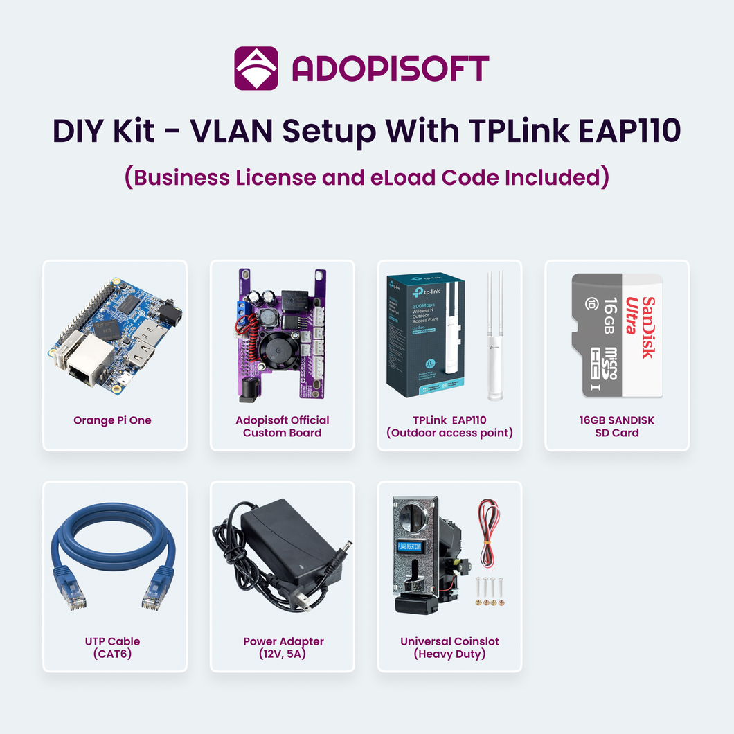 ADOPISOFT | Piso Wifi DIY Kit -TP Link Eap110 VLAN Setup (OPI Board)