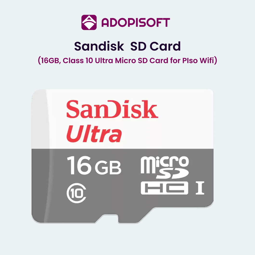ADOPISOFT | Sandisk SDSQUNS-016G 16GB Class 10 Ultra Micro SD Card ( Perfect for Piso Wifi )