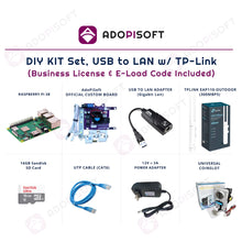 Load image into Gallery viewer, ADOPISOFT | Piso Wifi  DIY Kit Set, USB to LAN w/ TP-Link Eap110 (RPI Board)
