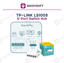 Load image into Gallery viewer, ADOPISOFT | Tp-Link LS1005 5-Port 10/100/1000Mbps (Desktop Switch, Network Switch, Gigabit Switch)
