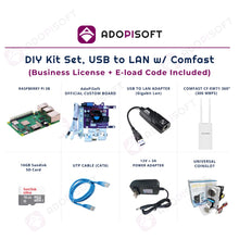 Load image into Gallery viewer, ADOPISOFT | DIY Kit Set, USB to LAN w/ Comfast EW71 (RPI BBoard)
