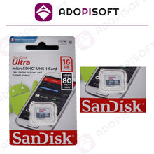 Load image into Gallery viewer, ADOPISOFT | Sandisk SDSQUNS-016G 16GB Class 10 Ultra Micro SD Card ( Perfect for Piso Wifi )
