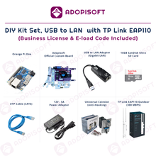 Load image into Gallery viewer, ADOPISOFT | Piso Wifi DIY Kit, USB to LAN w/ TP-Link Eap110 (OPI Board)
